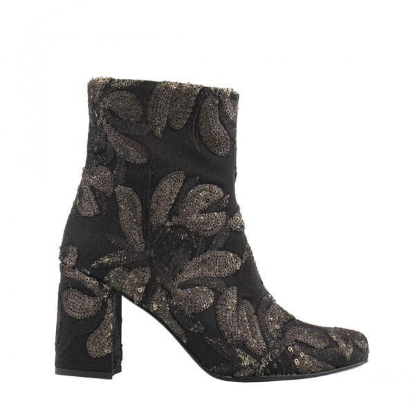 Tronchetto con tacco comodo e strass