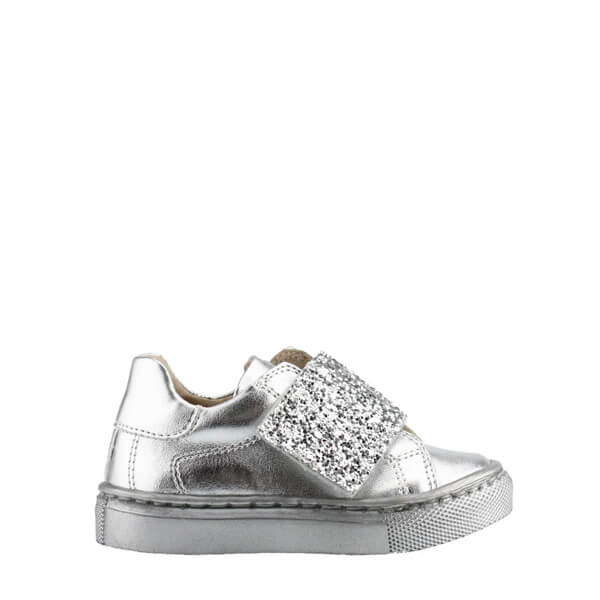 Sneakers senza lacci con brillantini per bambina