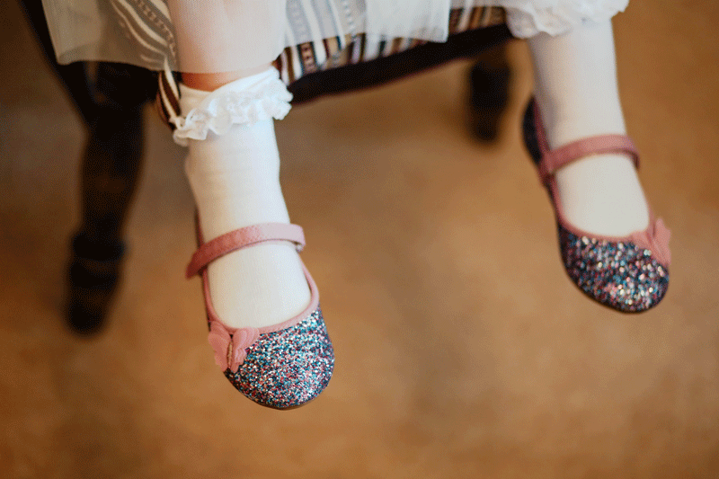 ballerine con glitter per bambina