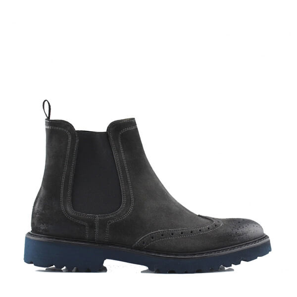 Stivaletto chelsea uomo grigio in camoscio