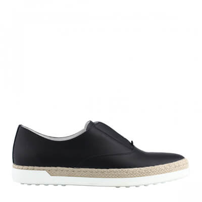 Slip on da donna nera Tod's a prezzo outlet